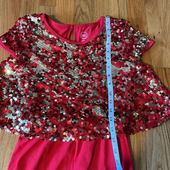 sequins popover holiday jumpsuit - Picture 5 of 10